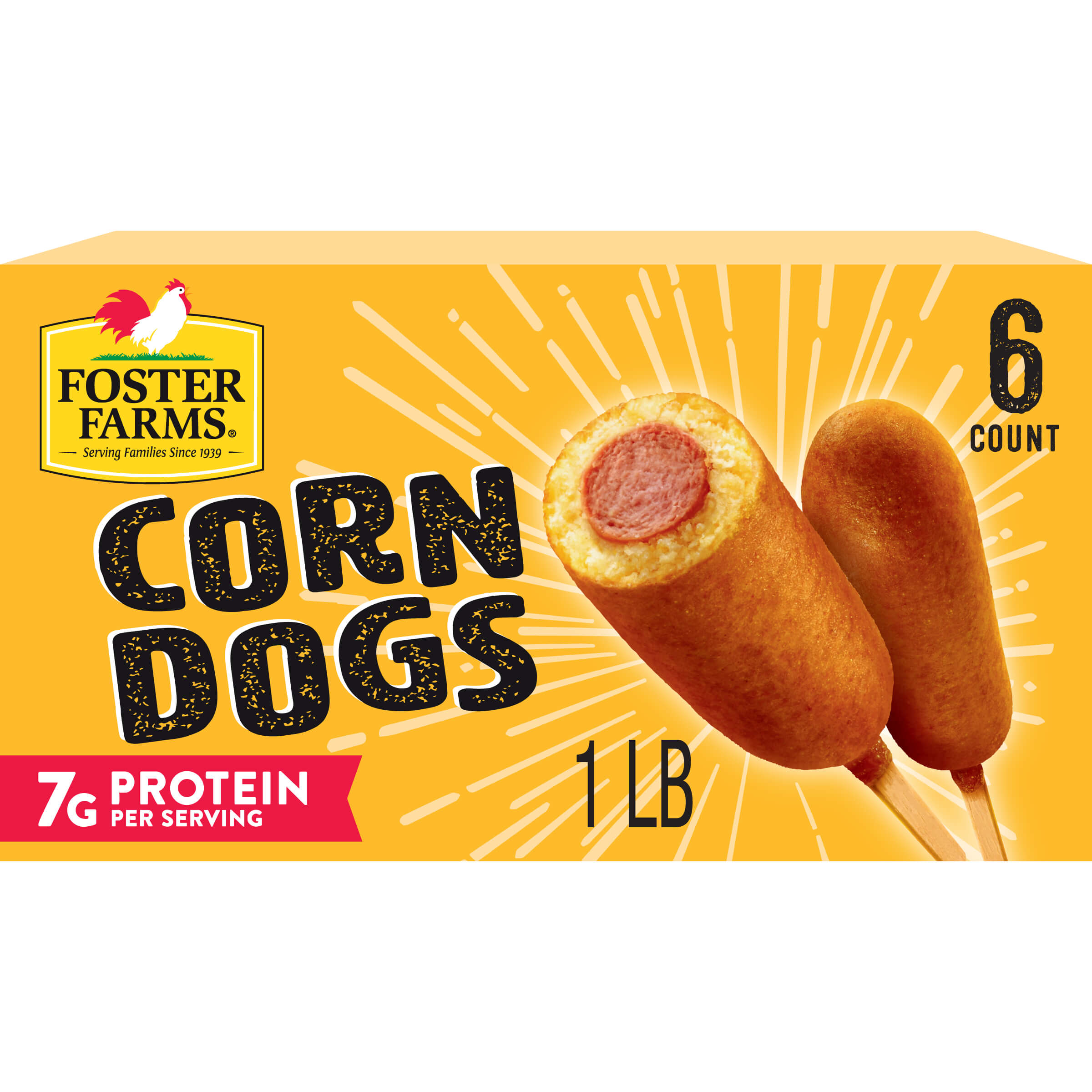 Corn Dogs Honey Crunchy 6 ct - Products - Foster Farms