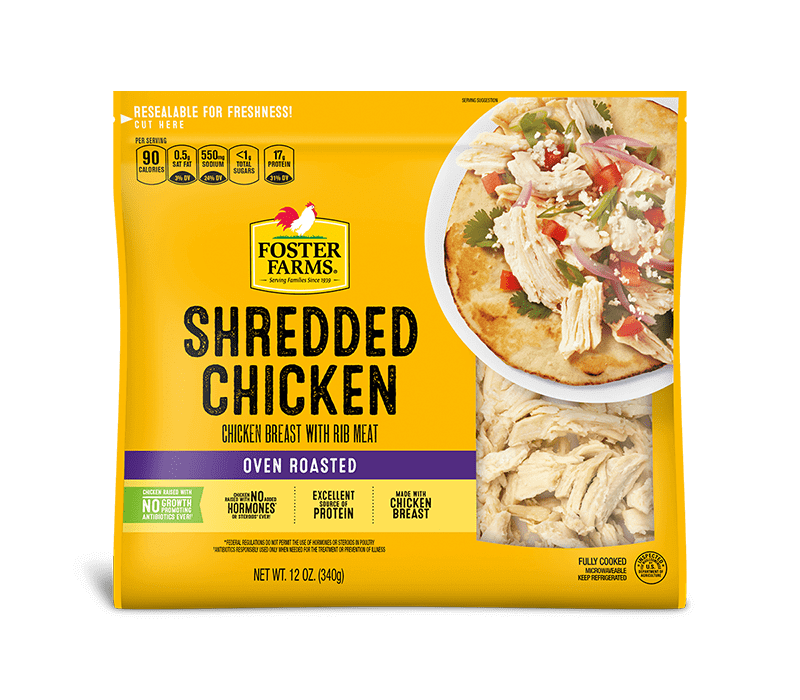 Oven Roasted Shredded Chicken Breast, Refrigerated - 12 oz
