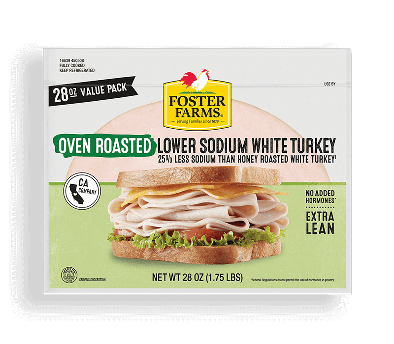 Low Sodium Oven Roasted White Turkey Deli Meat - 28 oz