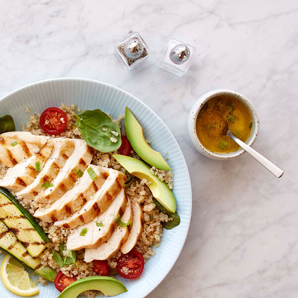 Grilled Chicken California Quinoa Bowls