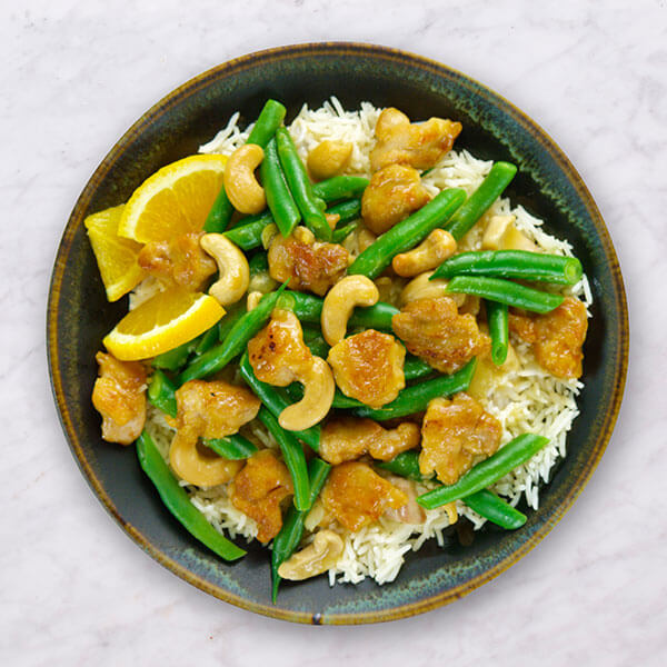 Orange Cashew Chicken with Green Beans