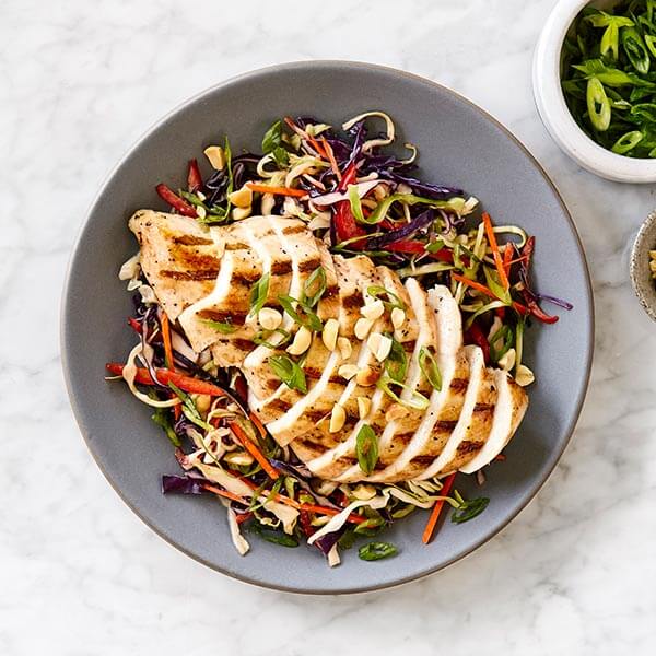 Thai Peanut Chicken Veggie Bowls