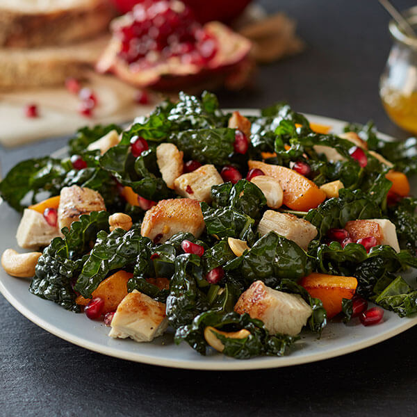 California Kale Salad with Diced Chicken