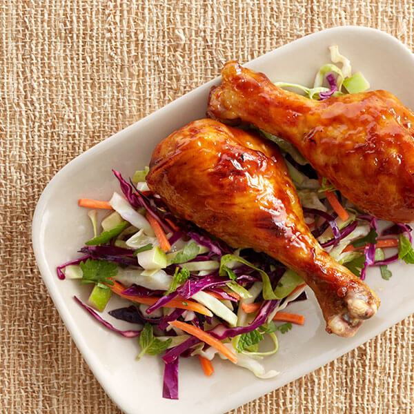 Vietnamese Caramelized Chicken Drumsticks with Apple Slaw