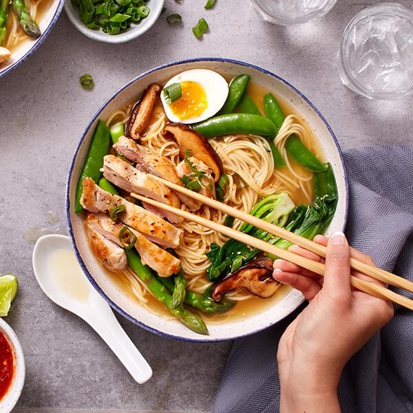 Chicken Ramen with Ginger and Vegetables
