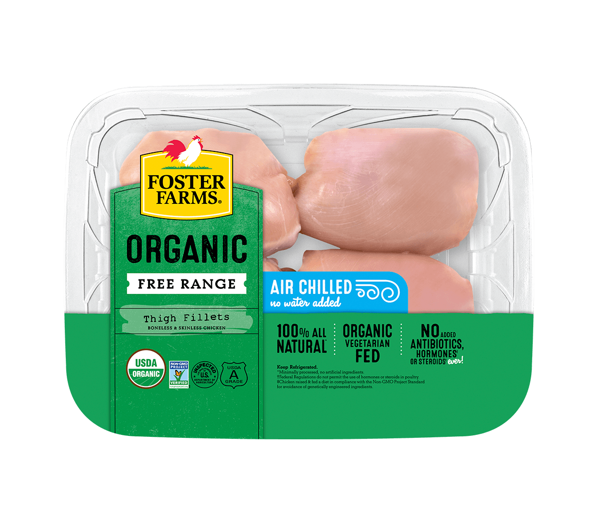 Organic Boneless Skinless Chicken Thigh Fillets