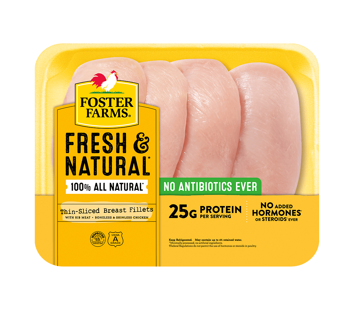 Fresh & Natural Thin-Sliced Boneless Skinless Chicken Breast Fillets