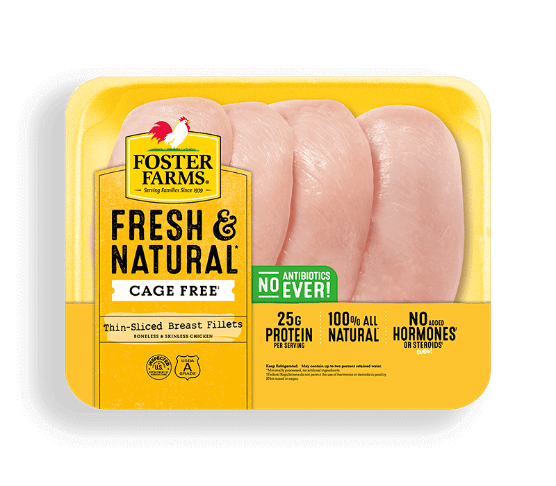 Fresh & Natural Thin-Sliced Boneless Skinless Chicken Breast Fillets