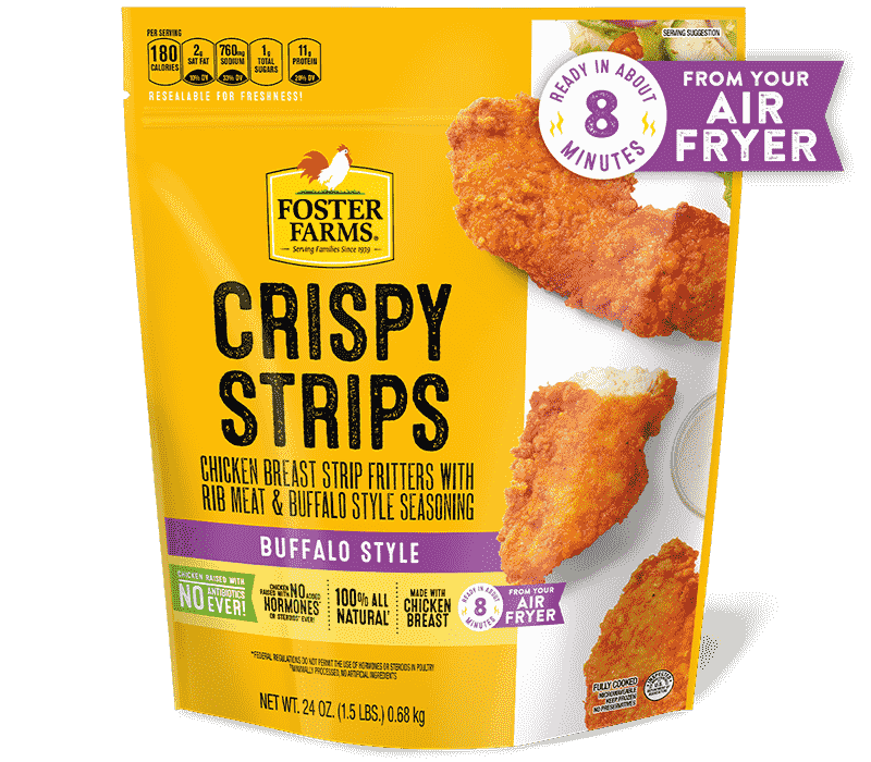 Foster Farms Buffalo Style Crispy Chicken Strips, Frozen - 24 oz