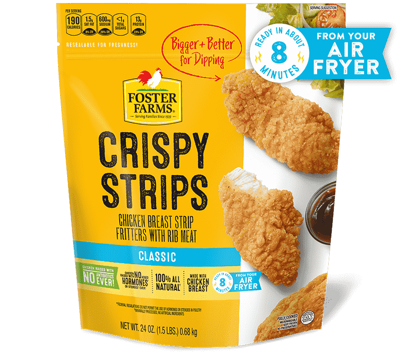 Crispy Chicken Strips, Frozen - 24 oz