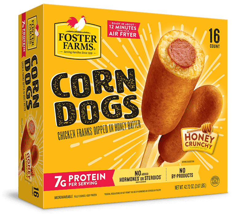 Honey Crunchy Corn Dogs, Frozen - 16 ct