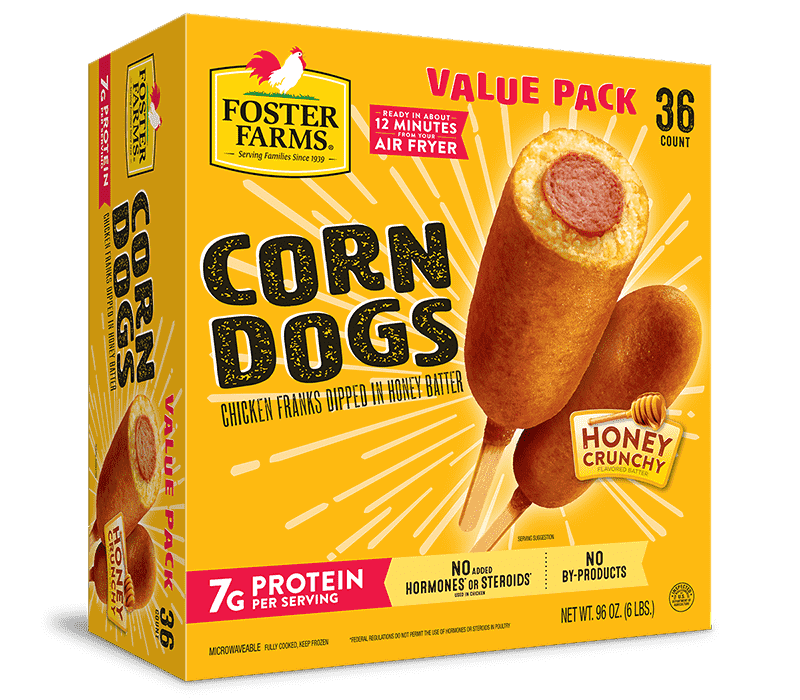 Honey Crunchy Corn Dogs Family Pack, Frozen - 36 ct