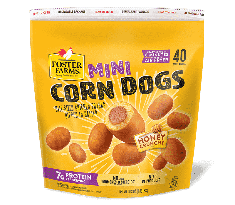 Honey Crunchy Mini Corn Dogs, Frozen - 40 ct