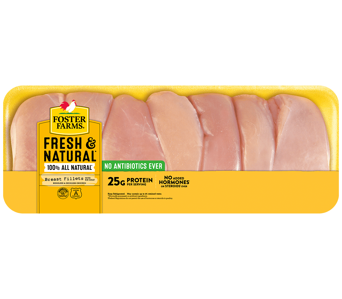 Fresh & Natural Boneless Skinless Chicken Breasts Family Pack