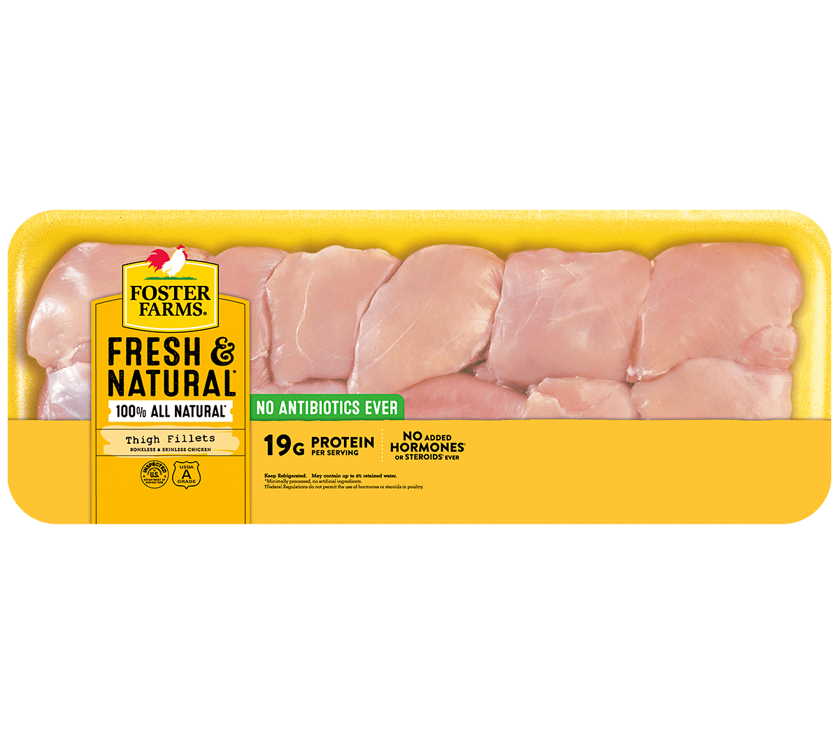 Fresh & Natural Boneless Skinless Chicken Thigh Fillets Family Pack