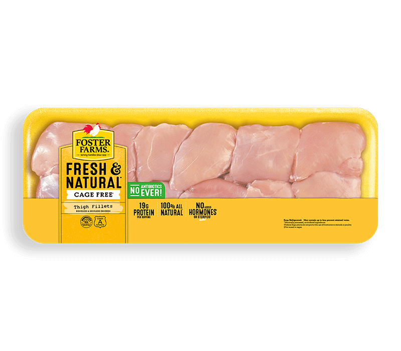 Fresh & Natural Boneless Skinless Chicken Thigh Fillets Family Pack
