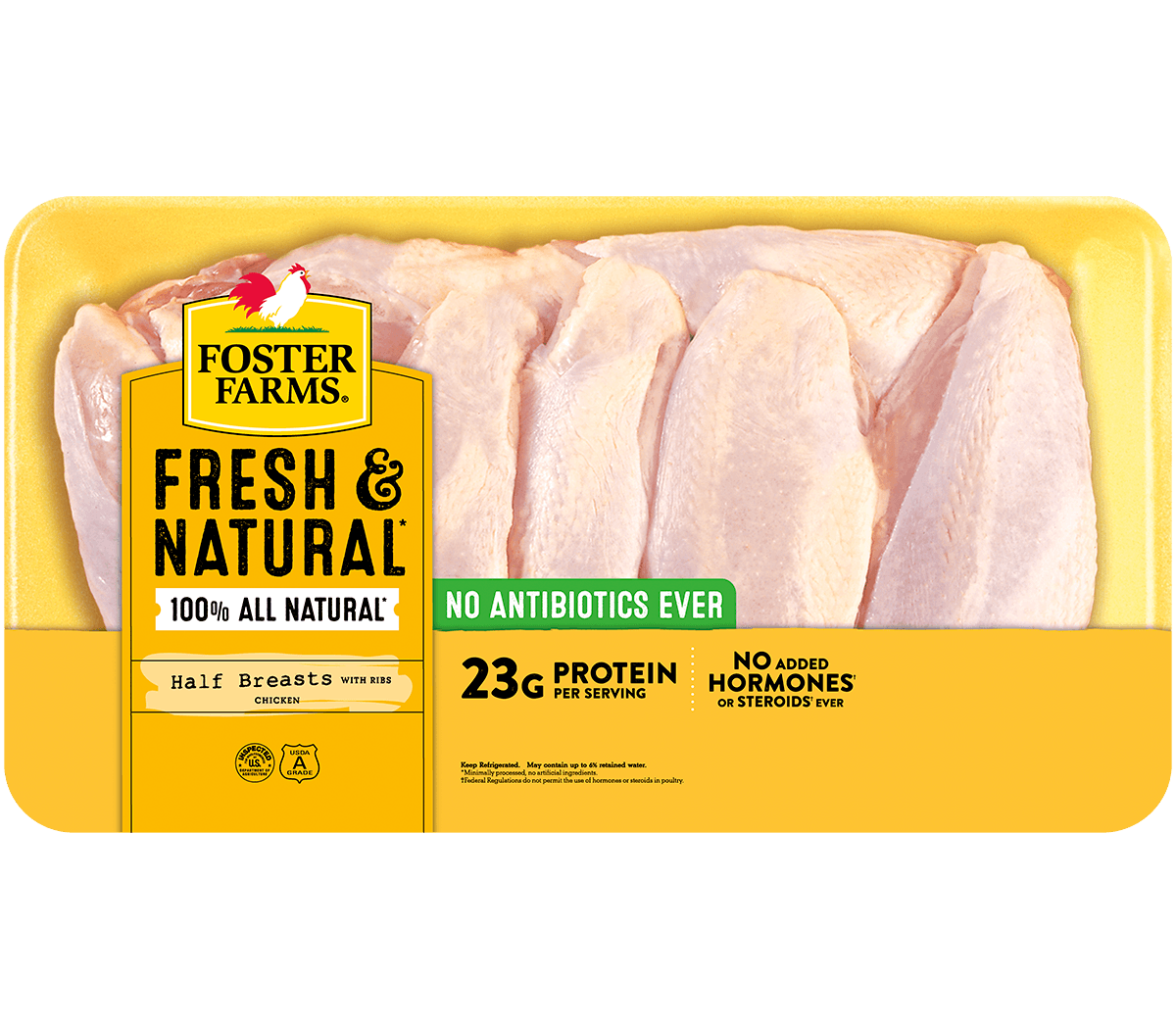Fresh & Natural Half Chicken Breasts Family Pack