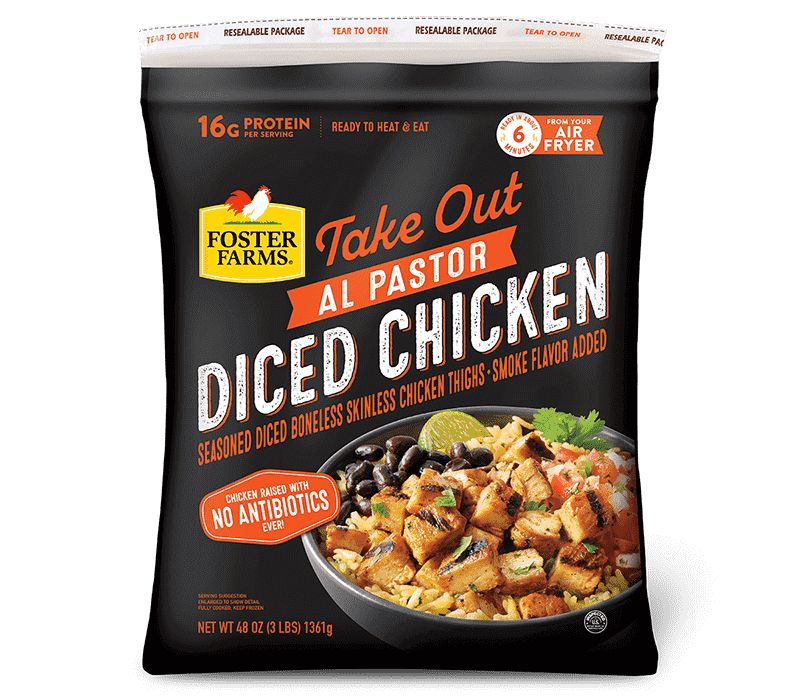 Take Out Al Pastor Diced Chicken, Frozen - 48 oz