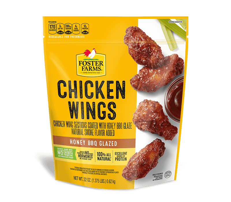 Honey BBQ Chicken Wings, Frozen - 22 oz