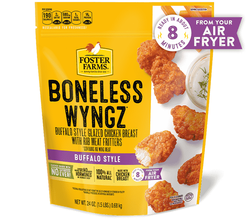 Buffalo Style Boneless Chicken Wyngz, Frozen - 24 oz