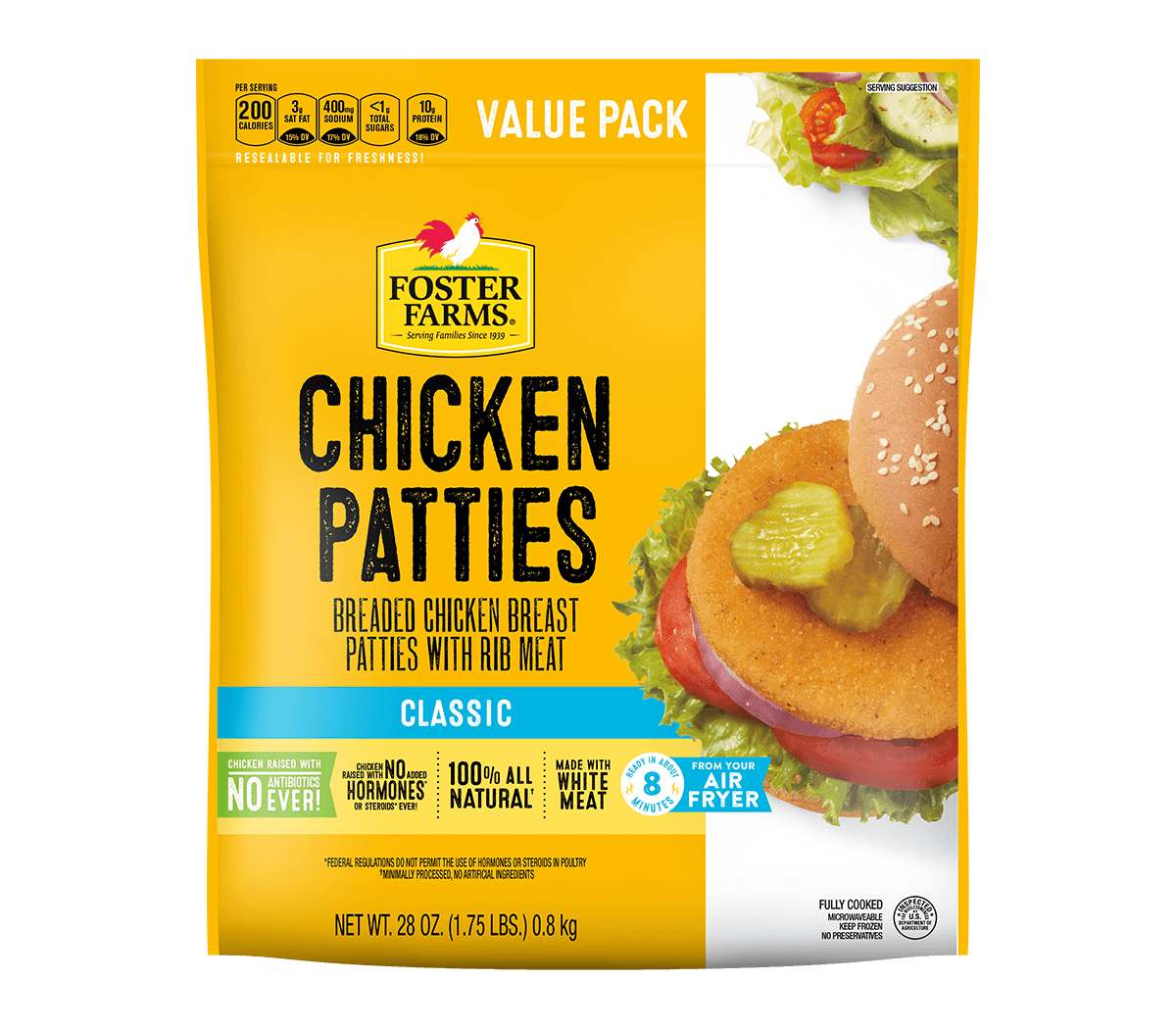 Chicken Patties, Frozen - 28 oz
