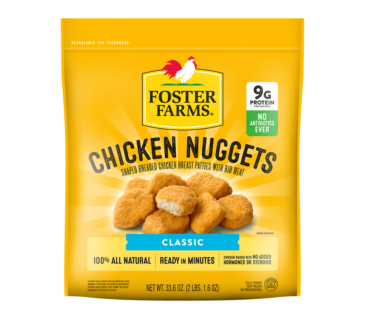 Chicken Nuggets, Frozen - 33.6 oz