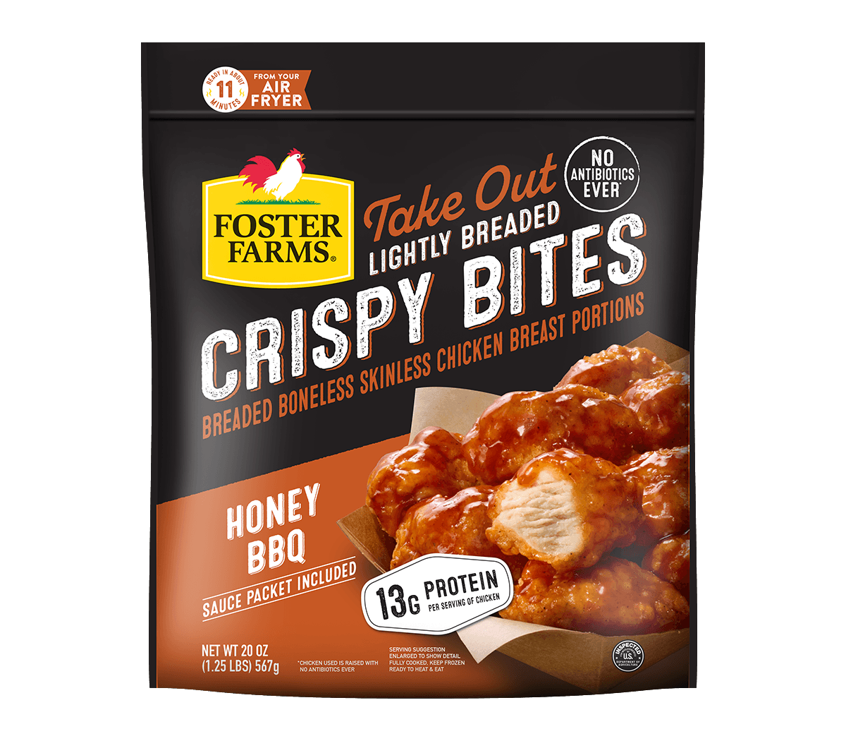 Take Out Lightly Breaded Honey BBQ Crispy Bites, Frozen - 20 oz
