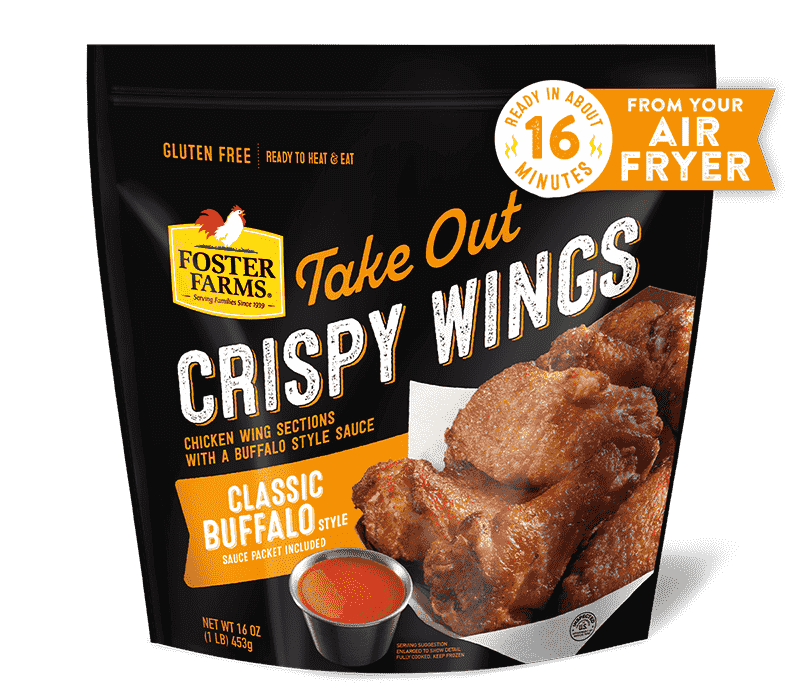 Take Out Classic Buffalo Crispy Chicken Wings, Frozen - 16 oz