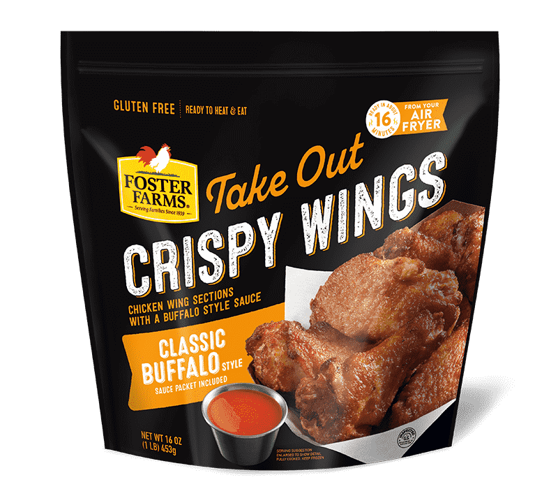 Take Out Classic Buffalo Crispy Chicken Wings, Frozen - 16 oz