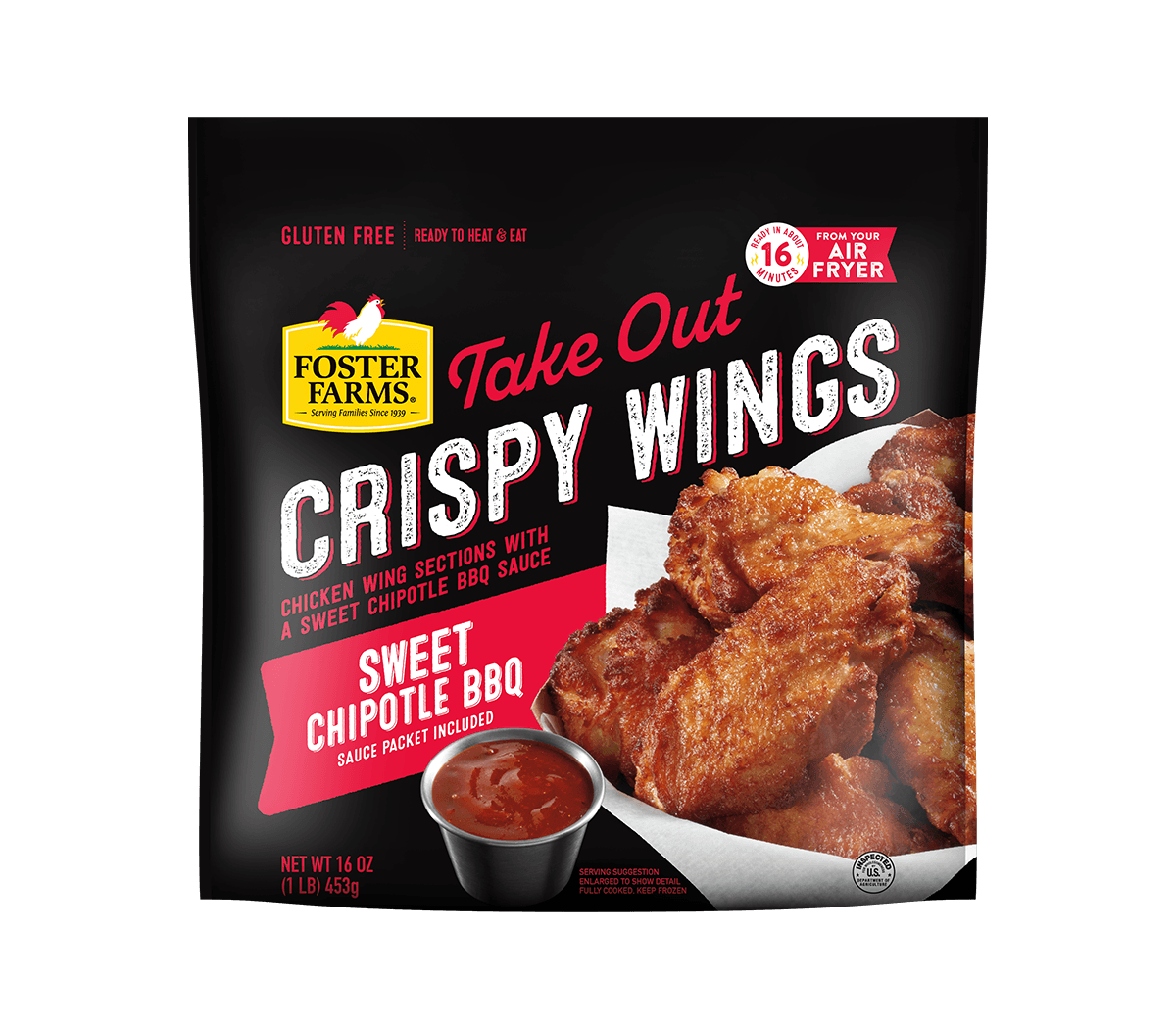 Take Out Sweet Chipotle Crispy Chicken Wings, Frozen - 16 oz
