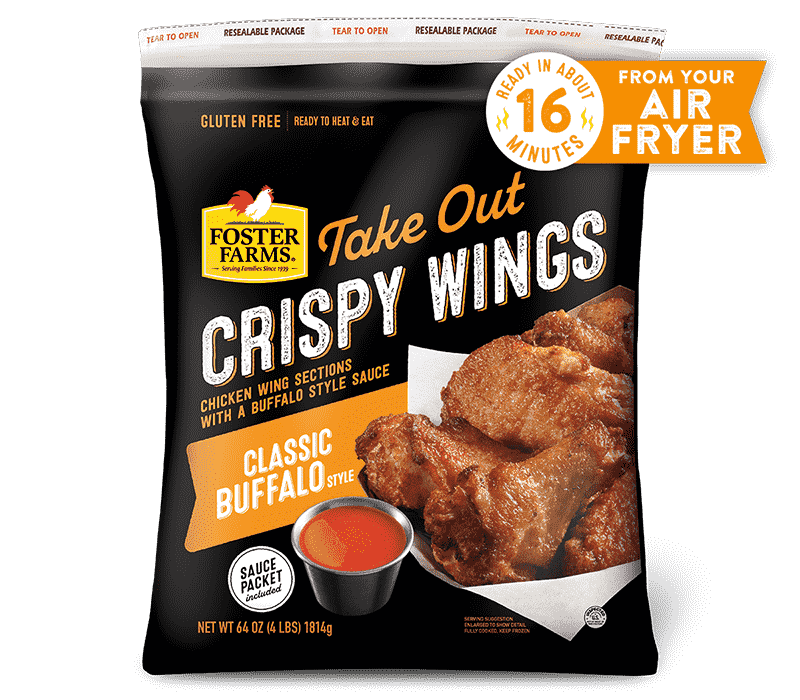 Take Out Classic Buffalo Crispy Chicken Wings, Frozen - 64 oz