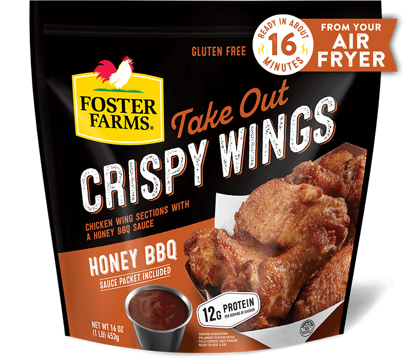 Take Out Honey BBQ Crispy Chicken Wings, Frozen - 16 oz
