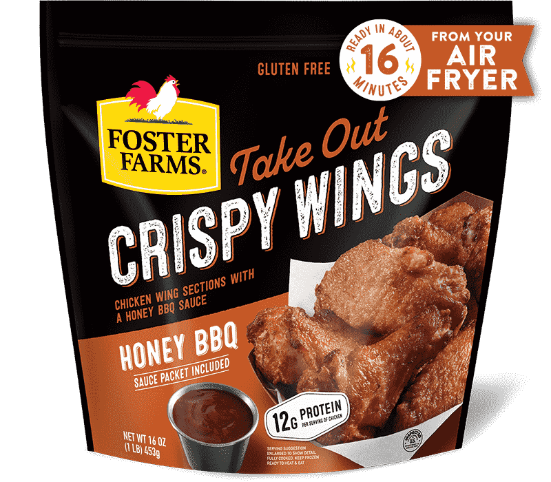 Take Out Honey BBQ Crispy Chicken Wings, Frozen - 16 oz