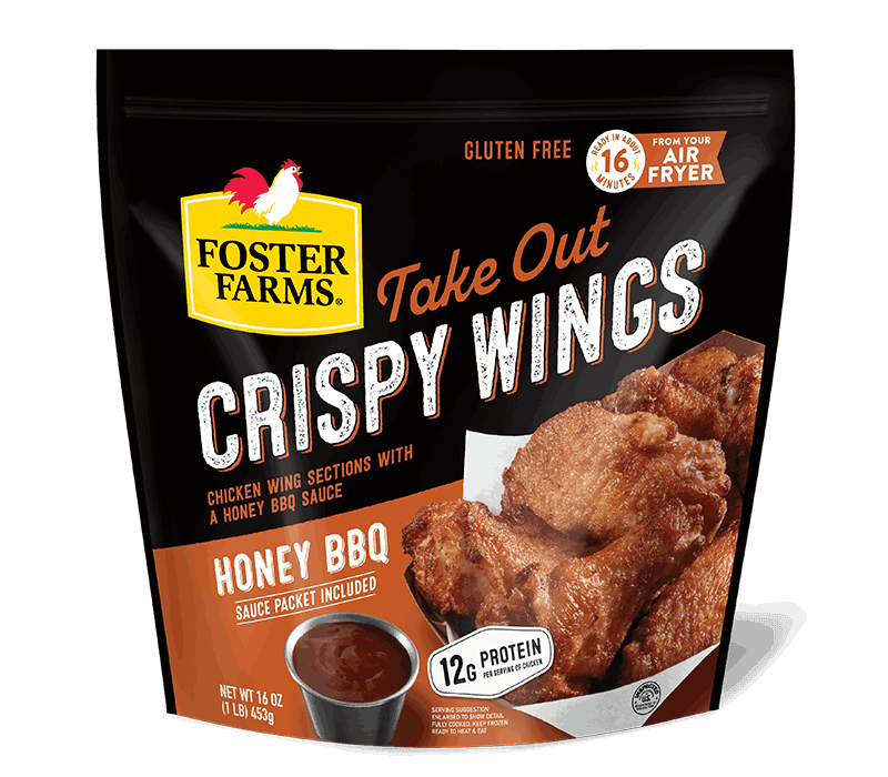 Take Out Honey BBQ Crispy Chicken Wings, Frozen - 16 oz