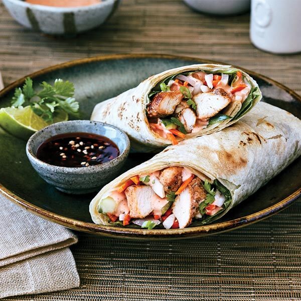 Asian Chicken Burritos