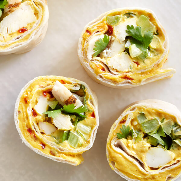 Chicken Curried Mango Aram Rolls
