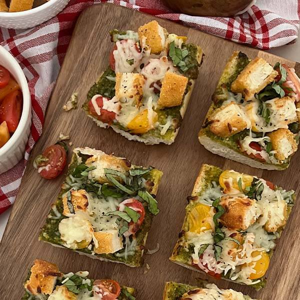Pesto Chicken French Bread Pizza