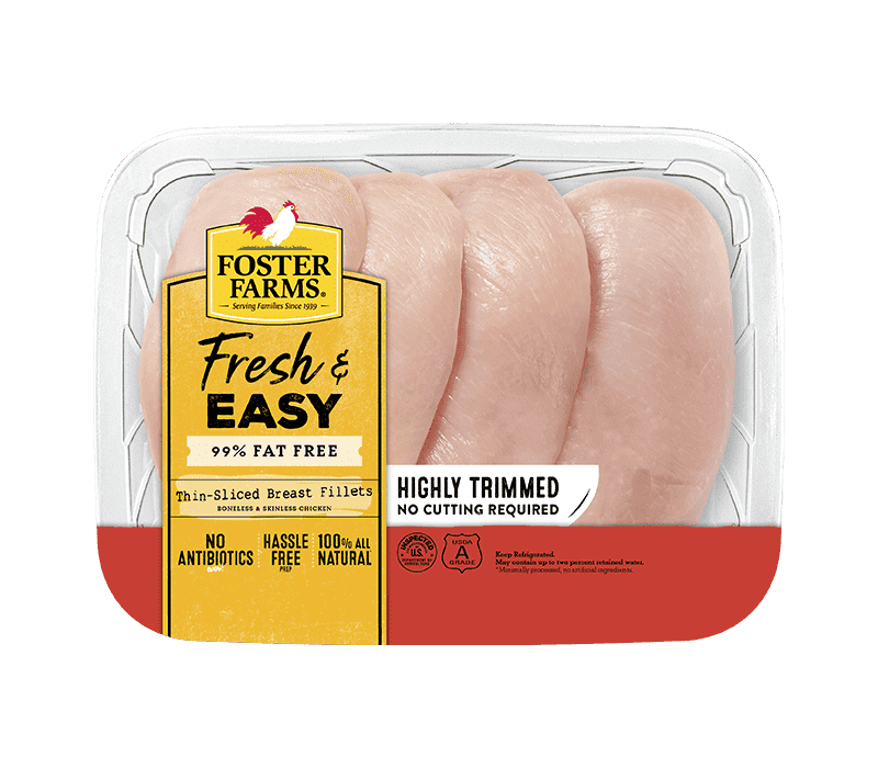 Fresh & Easy Thin-Sliced Boneless Skinless Chicken Breast Fillets