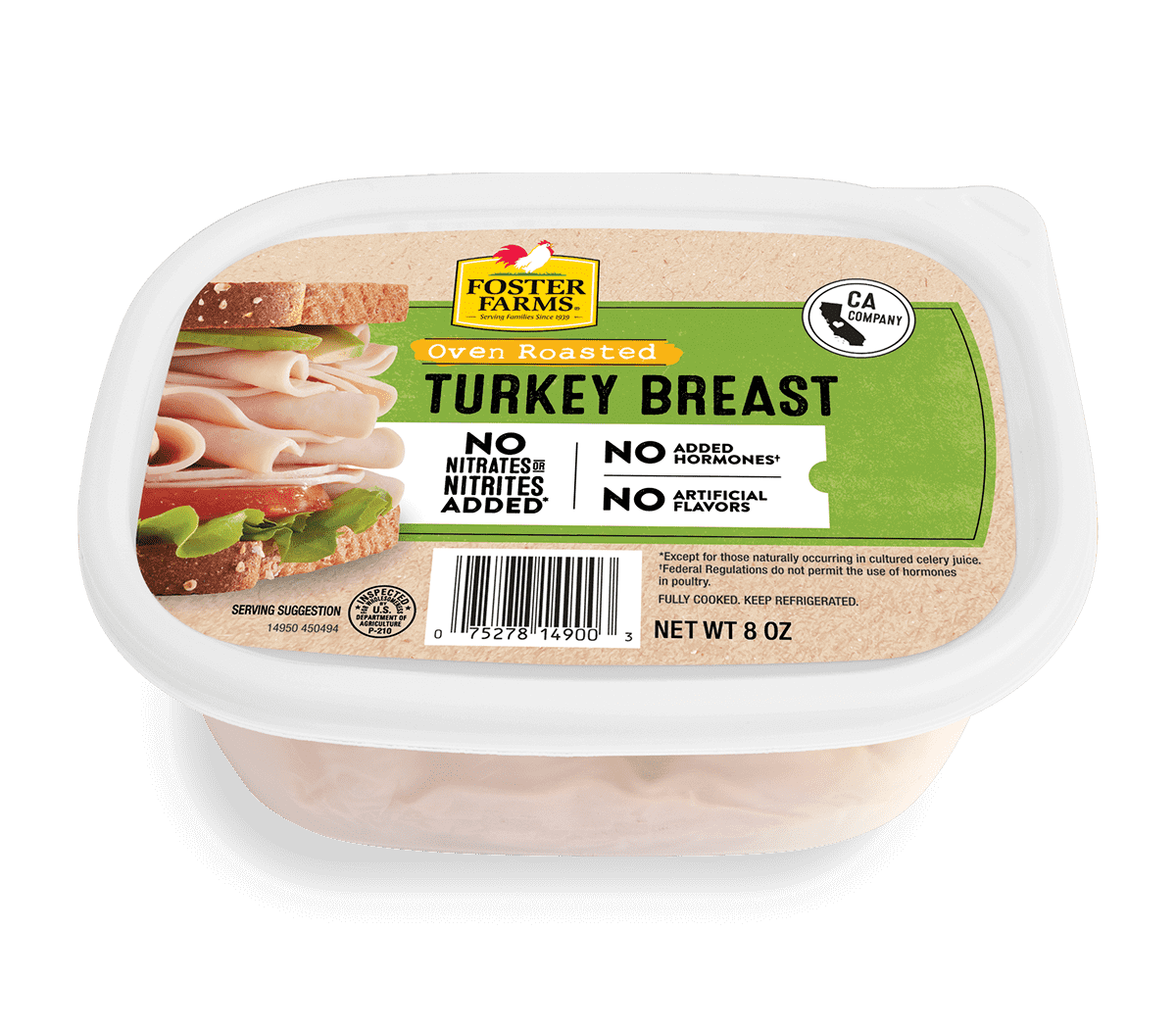 Oven Roasted Turkey Breast Tub Deli Meat - 8oz