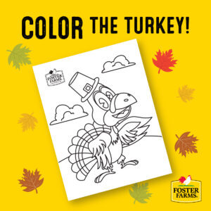 foster farms color the thanksgiving turkey