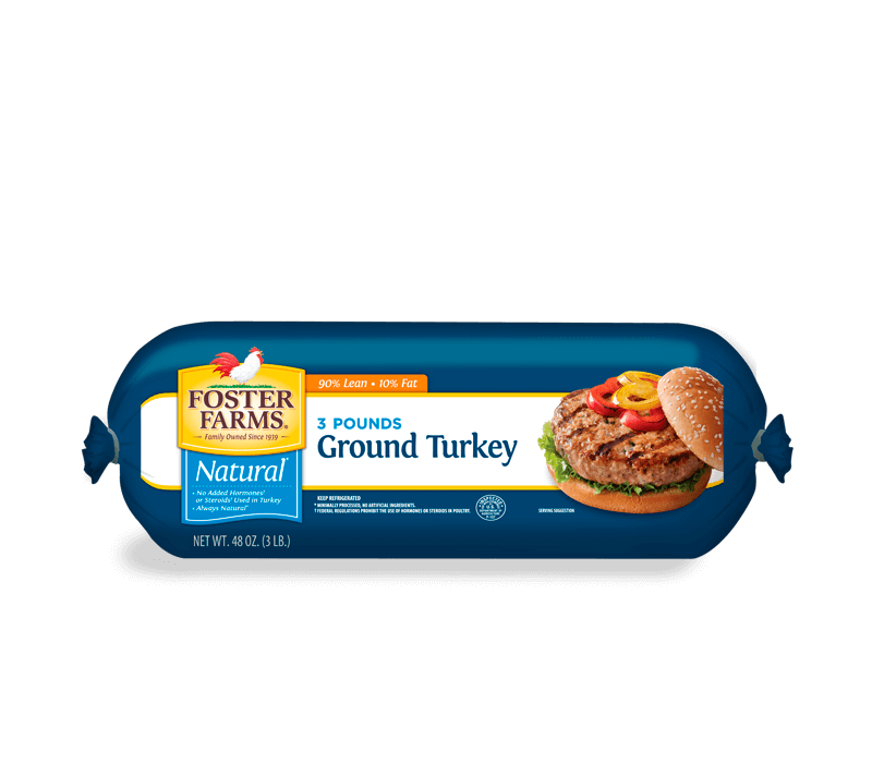 Ground Turkey Chub 90% Lean - 48 oz