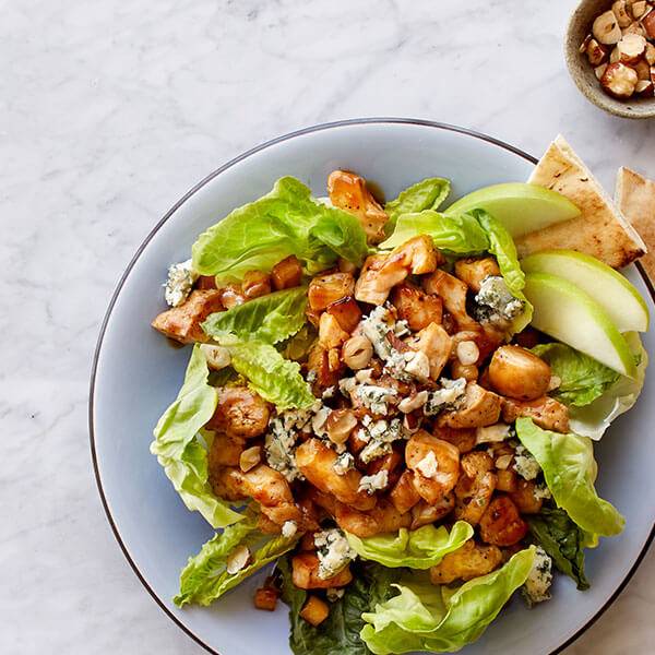 Roasted Apple Chicken Salad with Hazelnuts
