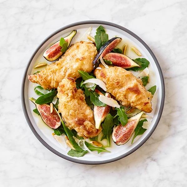 Buttermilk-Brined Chicken with Arugula & Fig Salad