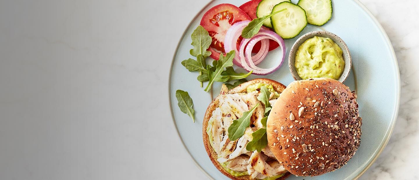 chicken sandwich with avocado aioli