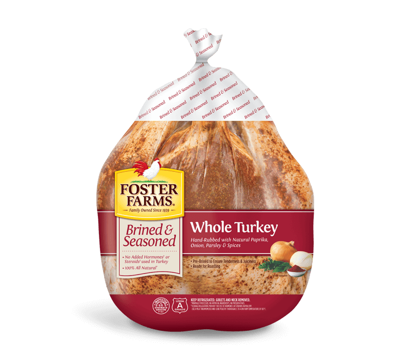 Fresh & Natural Brined and Seasoned Whole Turkey