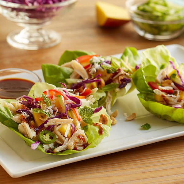 Sweet 'N Spicy Chilled Shredded Chicken Lettuce Cups