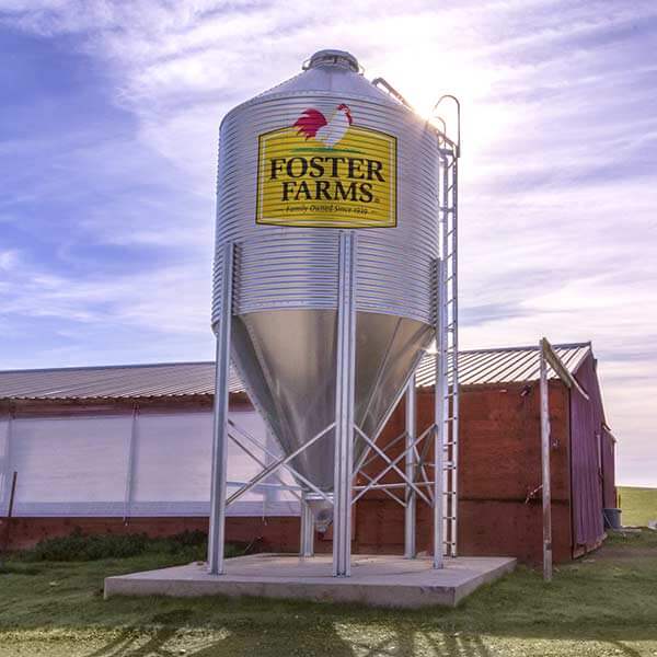 Water tower on a farm - Foster Farms