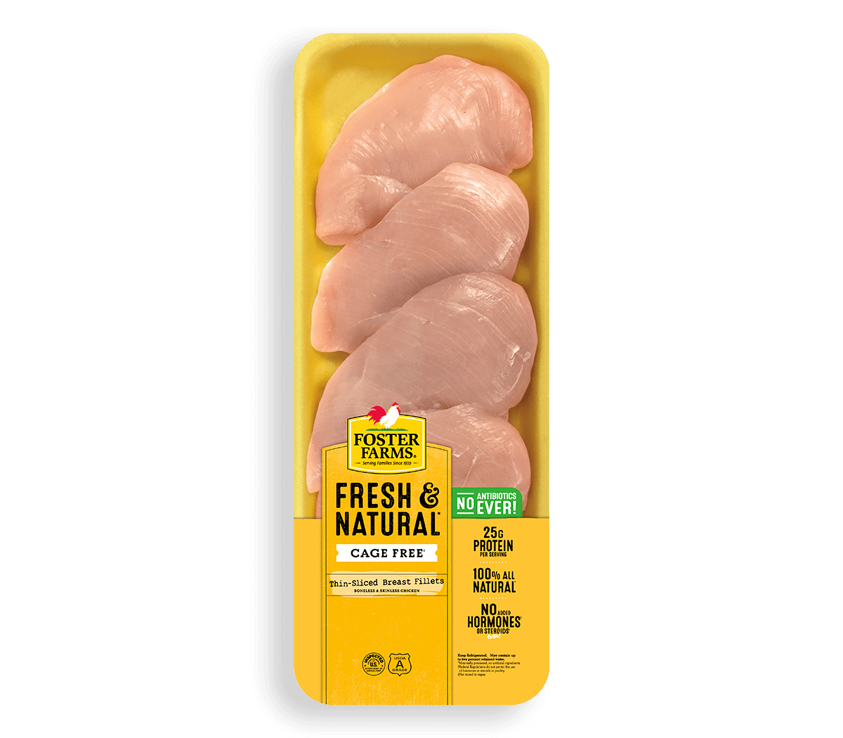 Fresh & Natural Thin-Sliced Boneless Skinless Chicken Breast Fillets Value Pack