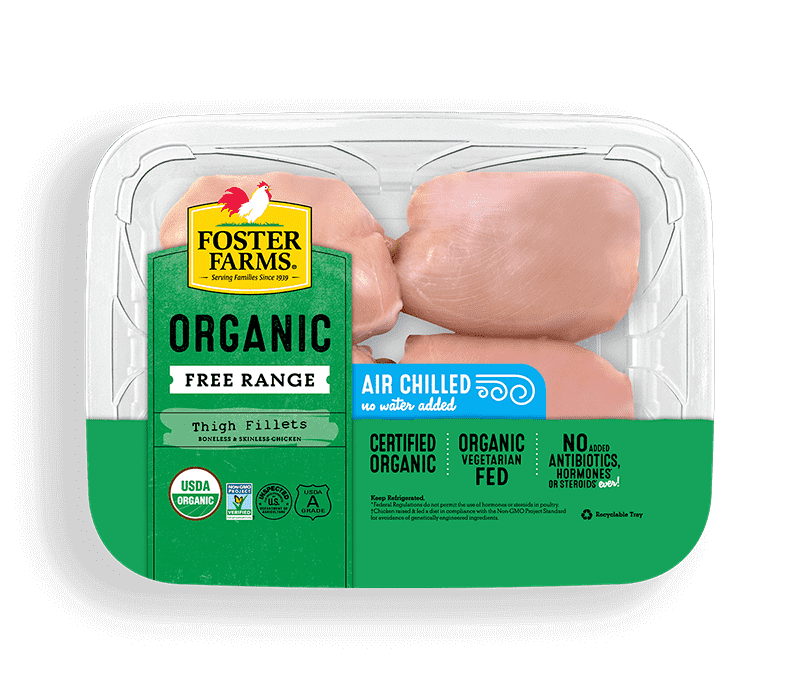 Organic Boneless Skinless Chicken Thigh Fillets