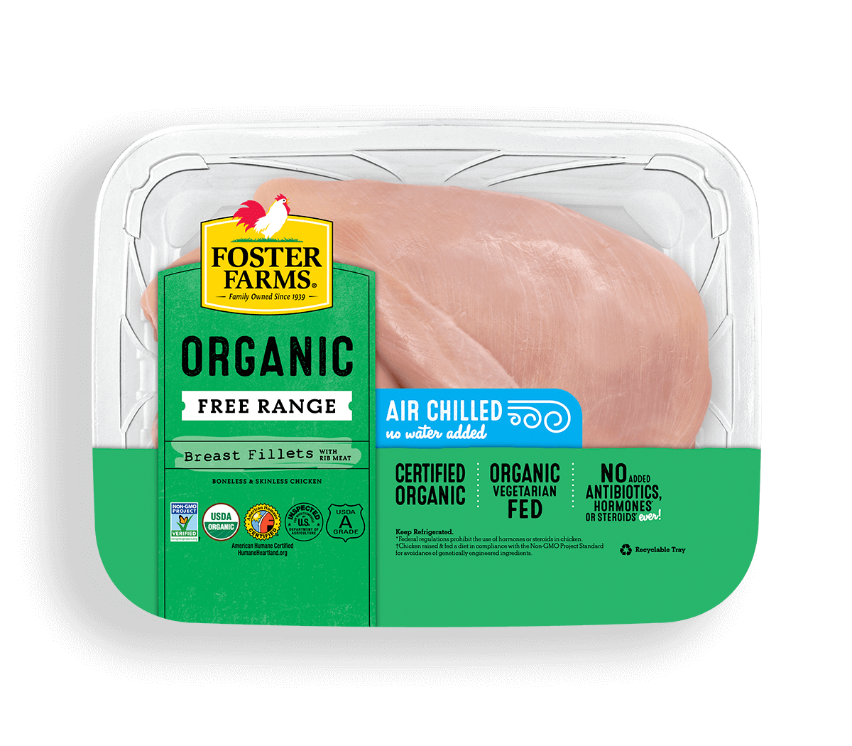 Organic Boneless Skinless Chicken Breasts Fillets